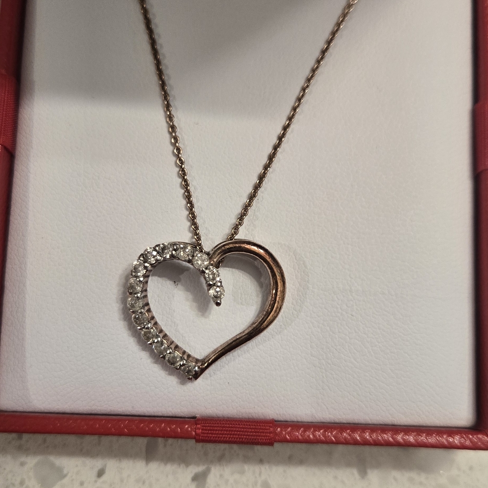 Macy's Rose Gold Heart Necklace